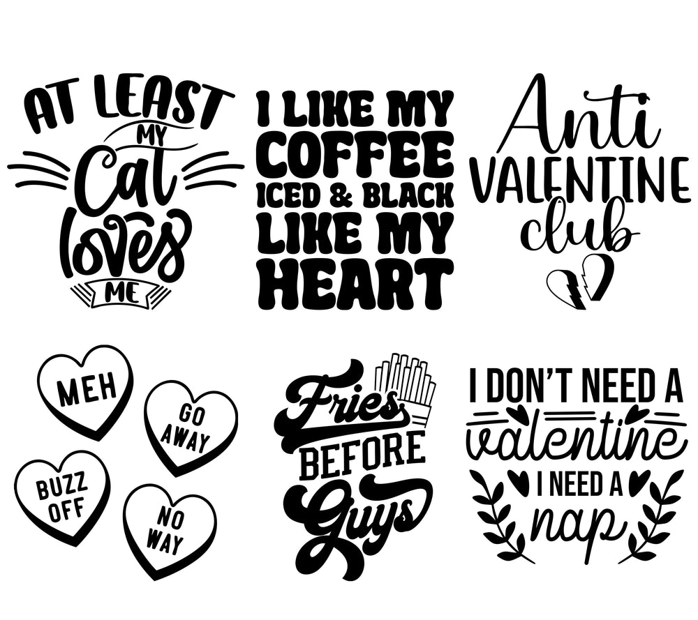Anti-Valentine's Day Laser Engraved Mason Jar Sleeves