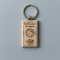 "Don't Forget Reusable Bags" Wooden Keychain