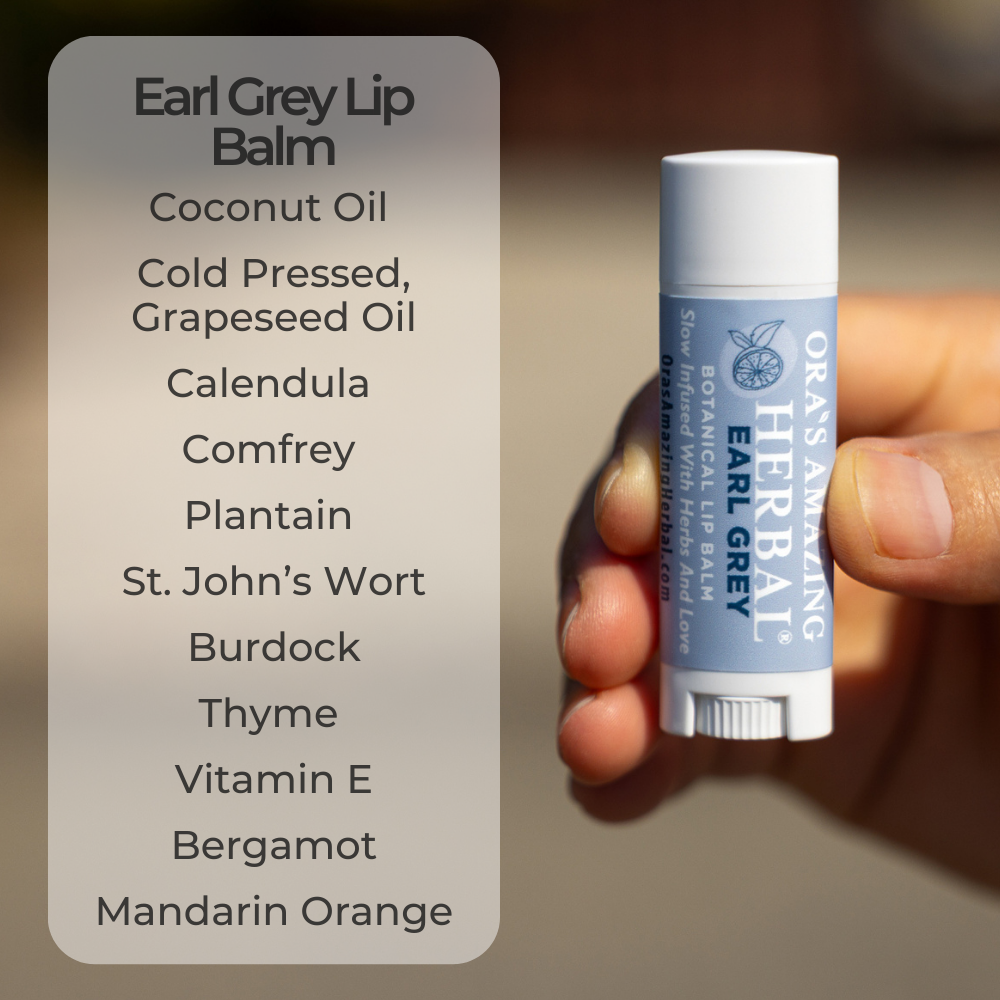 Natural Lip Balm 3 Pack, Vanilla, Earl Grey, Mintyliptus