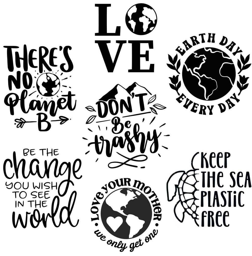 Earth Day Laser Engraved Mason Jar Sleeves