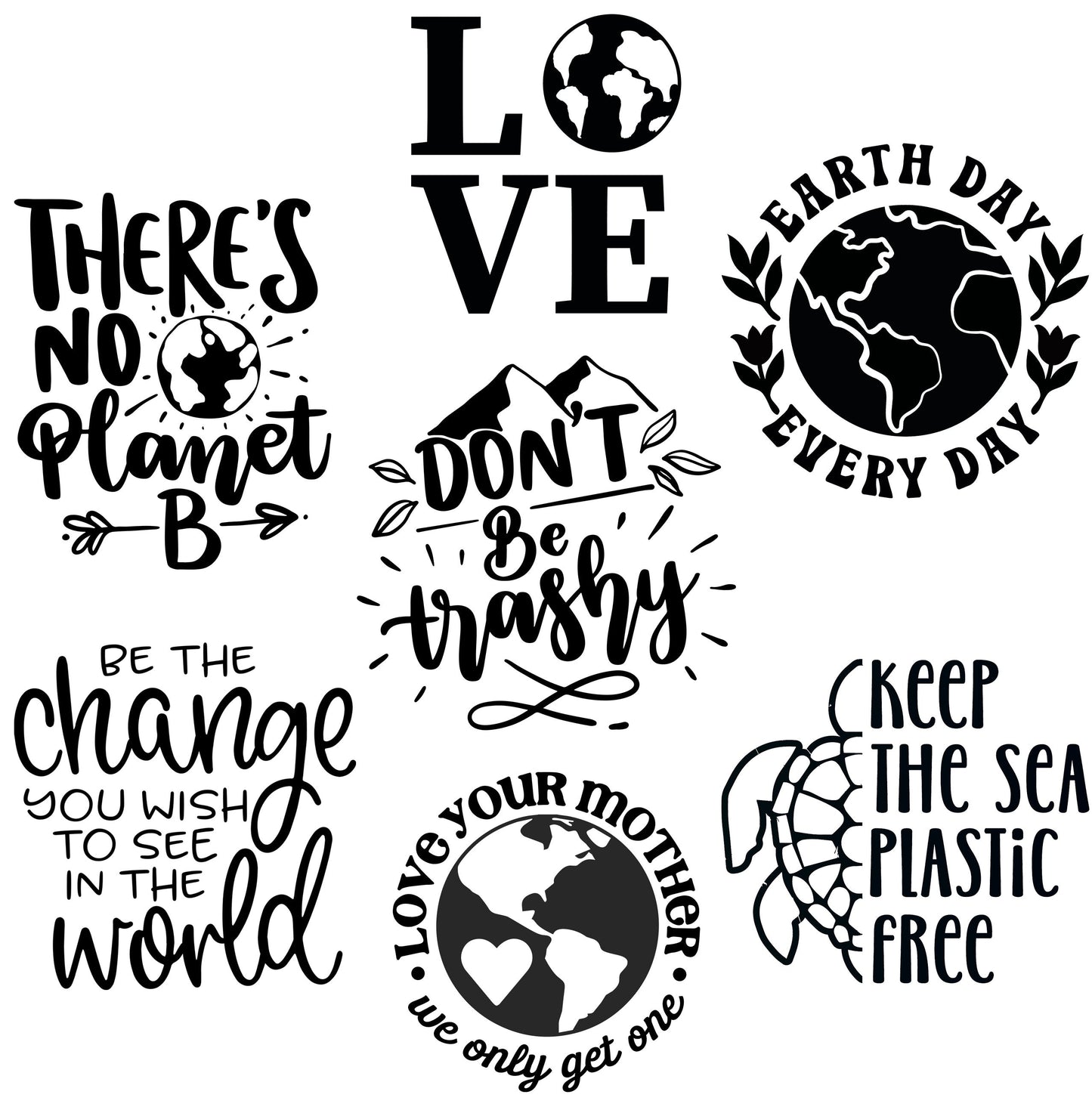 Earth Day Laser Engraved Mason Jar Sleeves