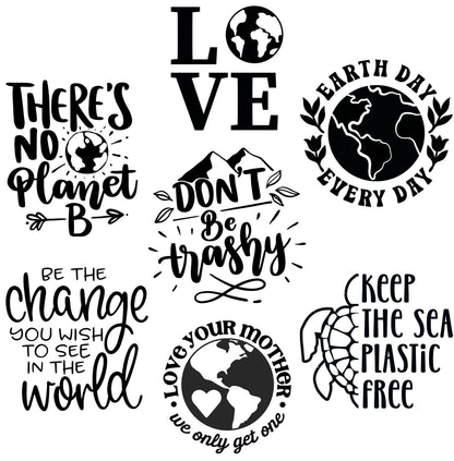 Earth Day Laser Engraved Mason Jar Sleeves