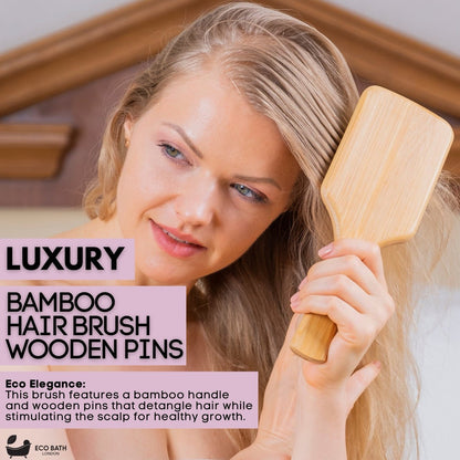 Bamboo Hairbrush with Wooden Pins