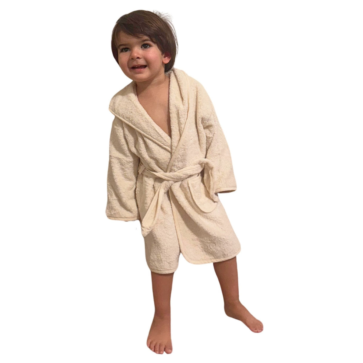 GOTS Certified Organic Cotton Kids Robe - Hooded Bathrobe