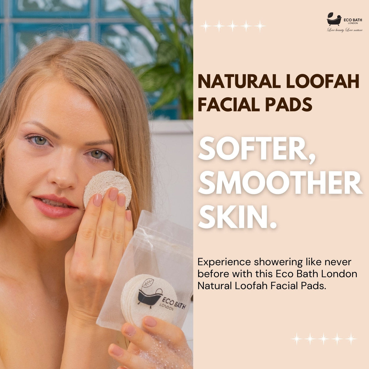 Natural Loofah Face Exfoliating Scrubber Pads