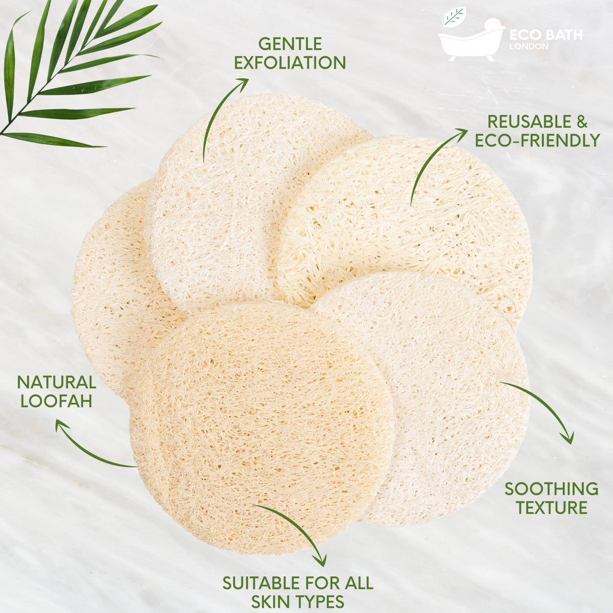 Natural Loofah Face Exfoliating Scrubber Pads