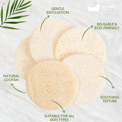 Natural Loofah Face Exfoliating Scrubber Pads