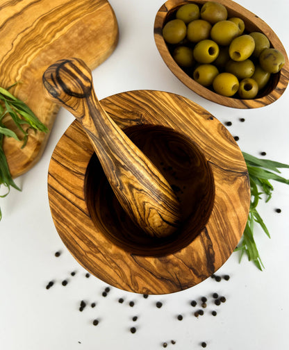 Olive Wood Mortar & Pestle