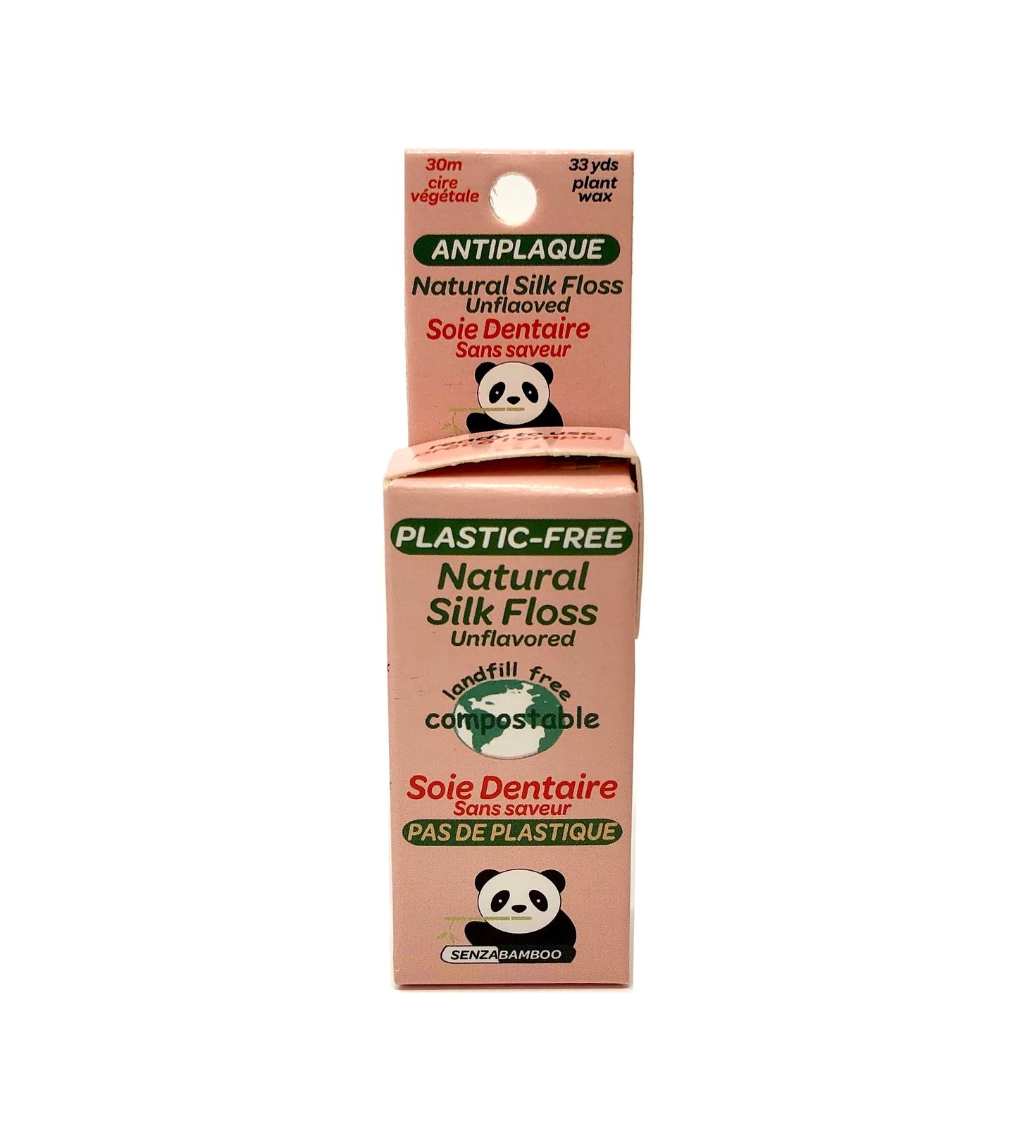 6 packs of 100%-Plastic Free Silk Dental Floss (3 options)