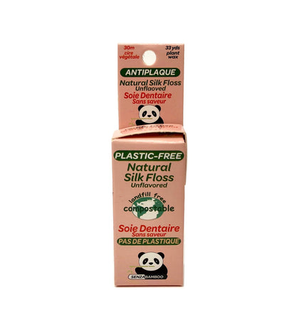 6 packs of 100%-Plastic Free Silk Dental Floss (3 options)