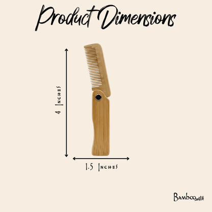 Bamboo Travel Comb | Foldable