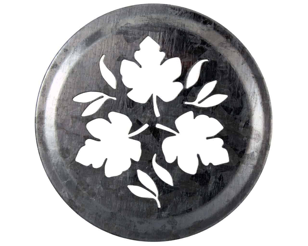 Leaf Pattern Galvanized Metal Lid Insert for RM Mason Jars 10 Pack