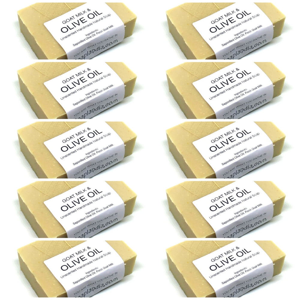 Goat Milk & Olive Oil Bar (Unscented): 10 Pack Special!