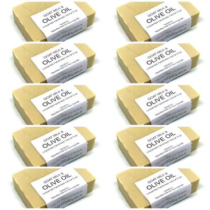 Goat Milk & Olive Oil Bar (Unscented): 10 Pack Special!
