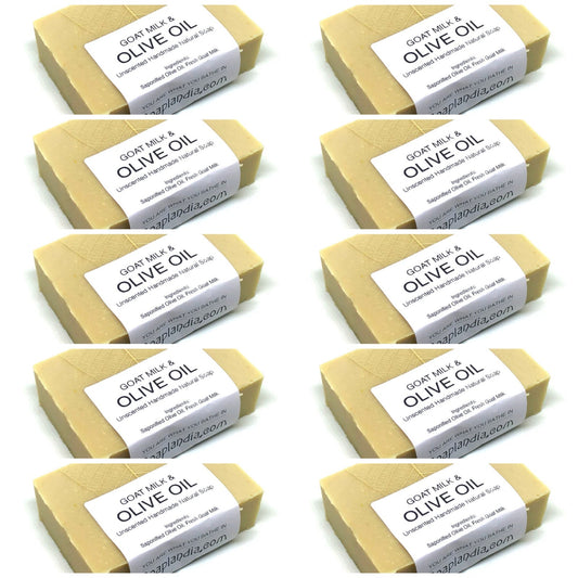 Goat Milk & Olive Oil Bar (Unscented): 10 Pack Special!