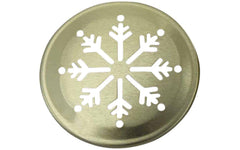 Snowflake Pattern Gold Lid Inserts for Regular Mouth Mason Jars 10 Pack
