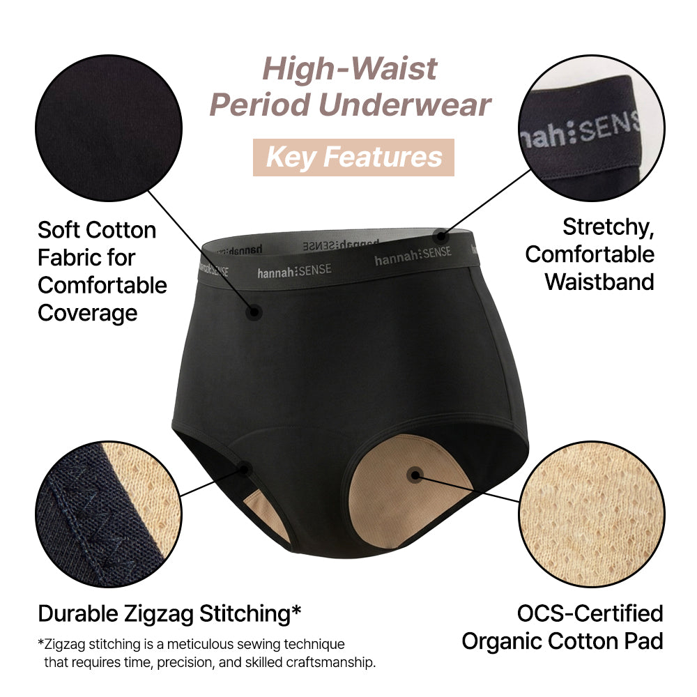 Organic Cotton High Waist [Reusable Cotton Period Panties]