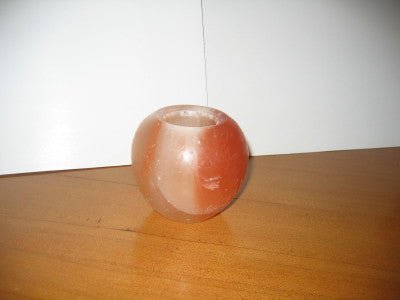 Himalayan Salt Candle Holder  (Apple Shape)