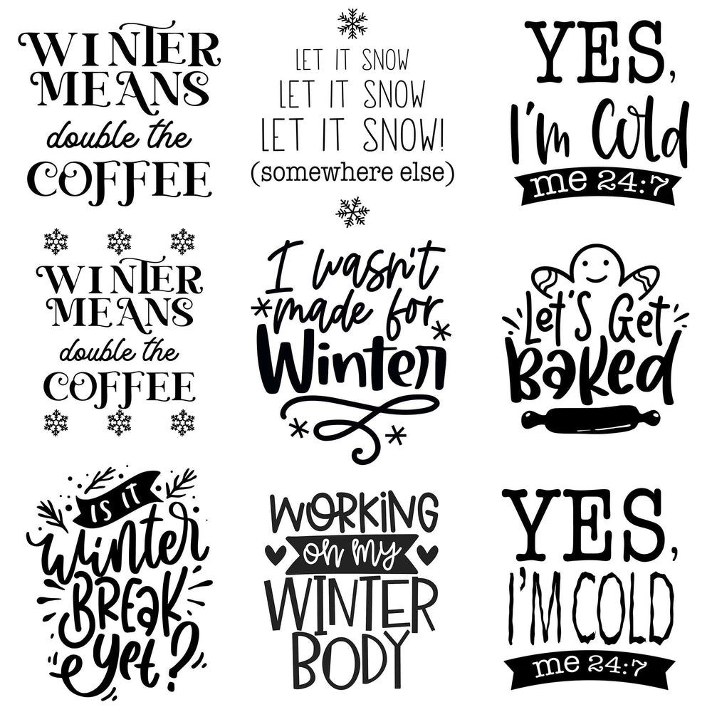 Humorous Winter Laser Engraved Mason Jar Sleeves
