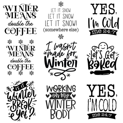 Humorous Winter Laser Engraved Mason Jar Sleeves