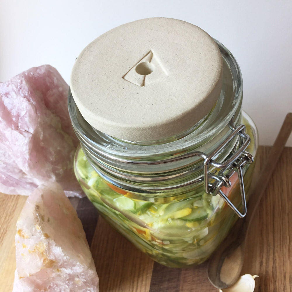 3" or 3.25" Ceramic Fermentation Weight - Pickling Weight for Fido or Weck Jars - Mason Jar Weight