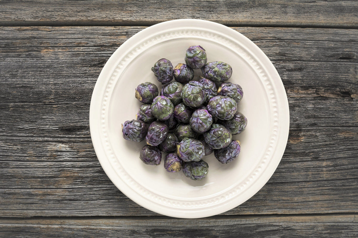 Red Ball Brussels Sprouts (Brassica oleracea var. gemmifera) Seeds – 70 ct