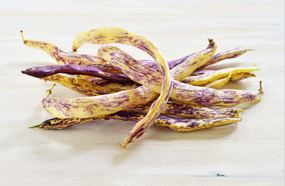 50 Dragon Tongue Wax Bean (Phaseolus Vulgaris) Seeds