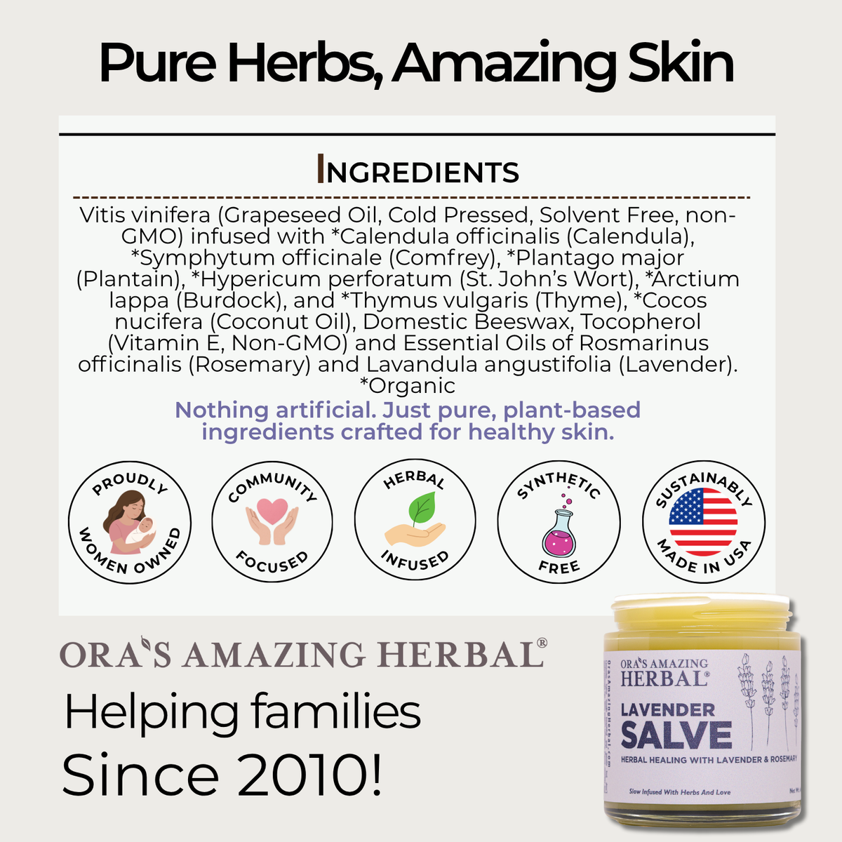 Lavender Salve, Moisturize & Soothe