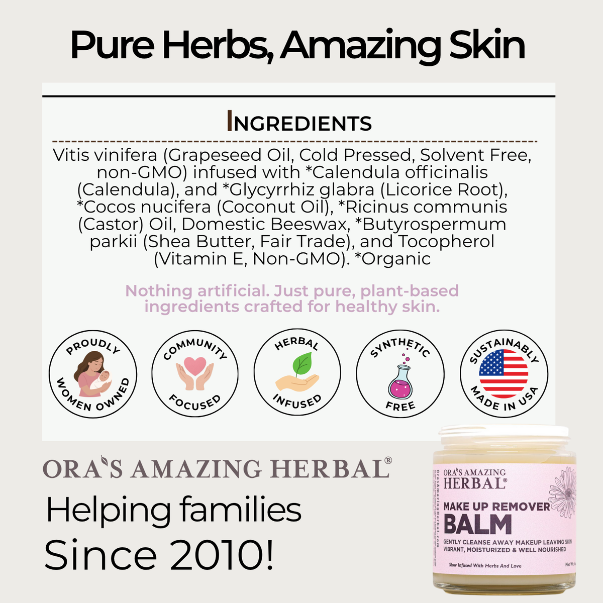 Make Up Remover Balm with Calendula, Fragrance Free