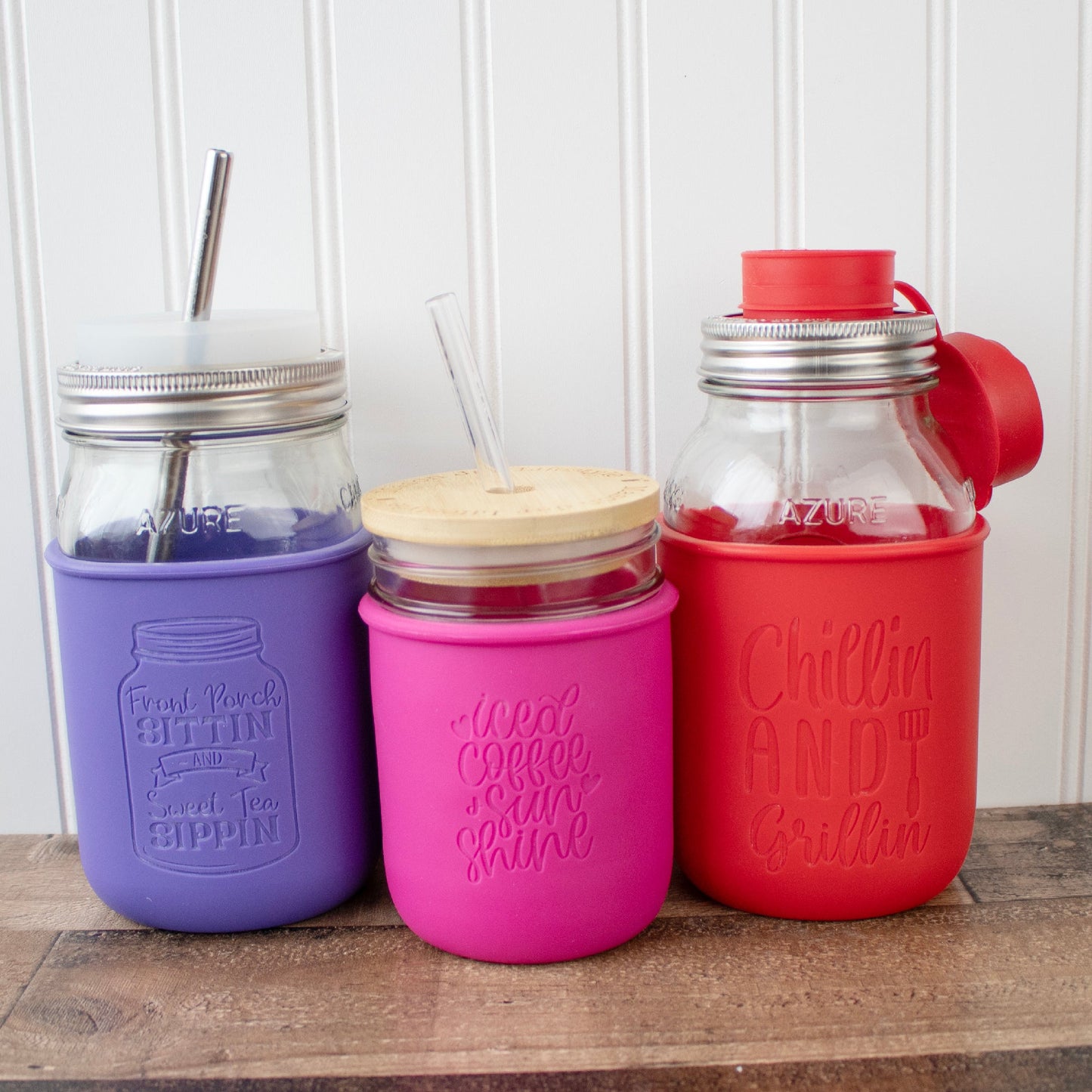 Summer Laser Engraved Mason Jar Sleeves