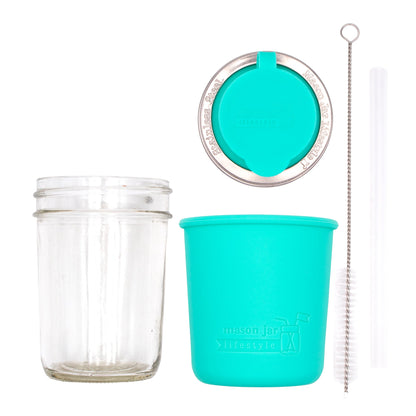 Mason Jar Sippy Cup with Silicone Sleeve