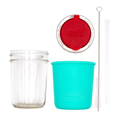 Mason Jar Sippy Cup with Silicone Sleeve