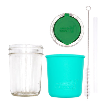 Mason Jar Sippy Cup with Silicone Sleeve