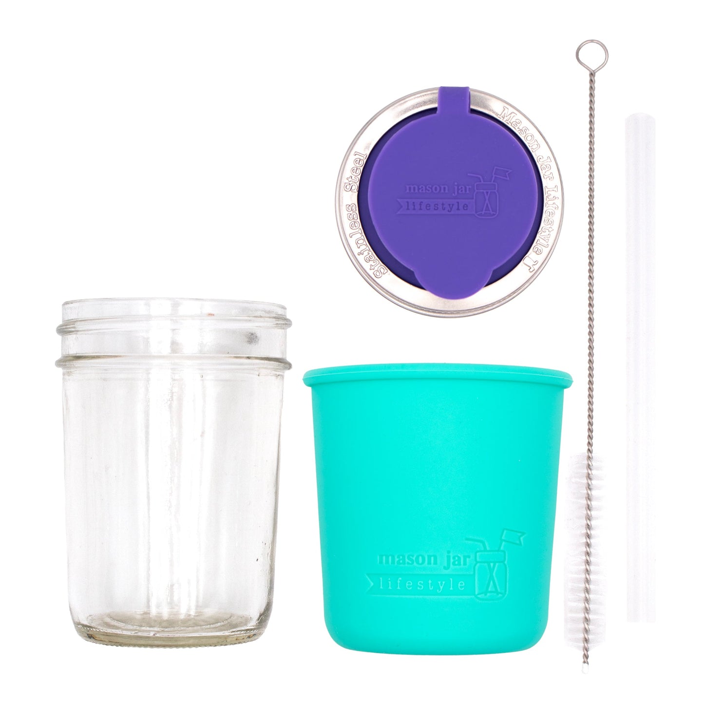 Mason Jar Sippy Cup with Silicone Sleeve