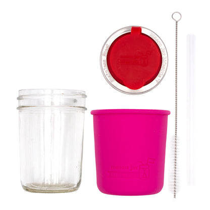 Mason Jar Sippy Cup with Silicone Sleeve