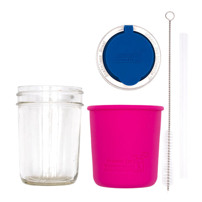 Mason Jar Sippy Cup with Silicone Sleeve