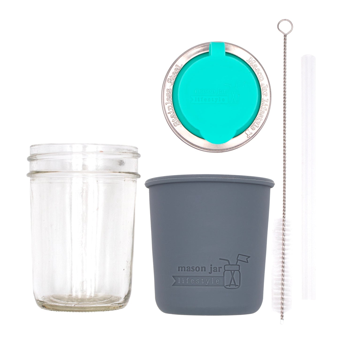 Mason Jar Sippy Cup with Silicone Sleeve