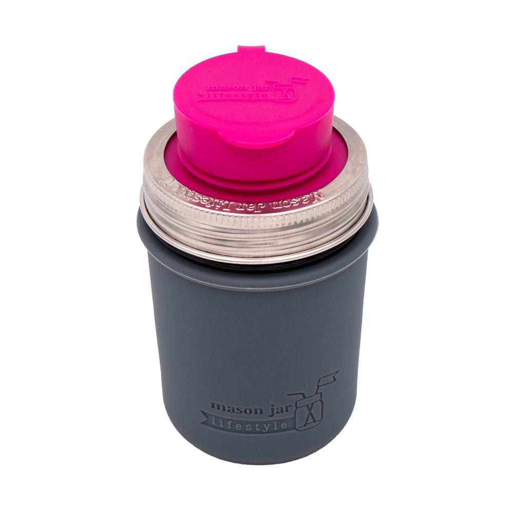 Mason Jar Sippy Cup with Silicone Sleeve