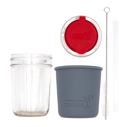 Mason Jar Sippy Cup with Silicone Sleeve