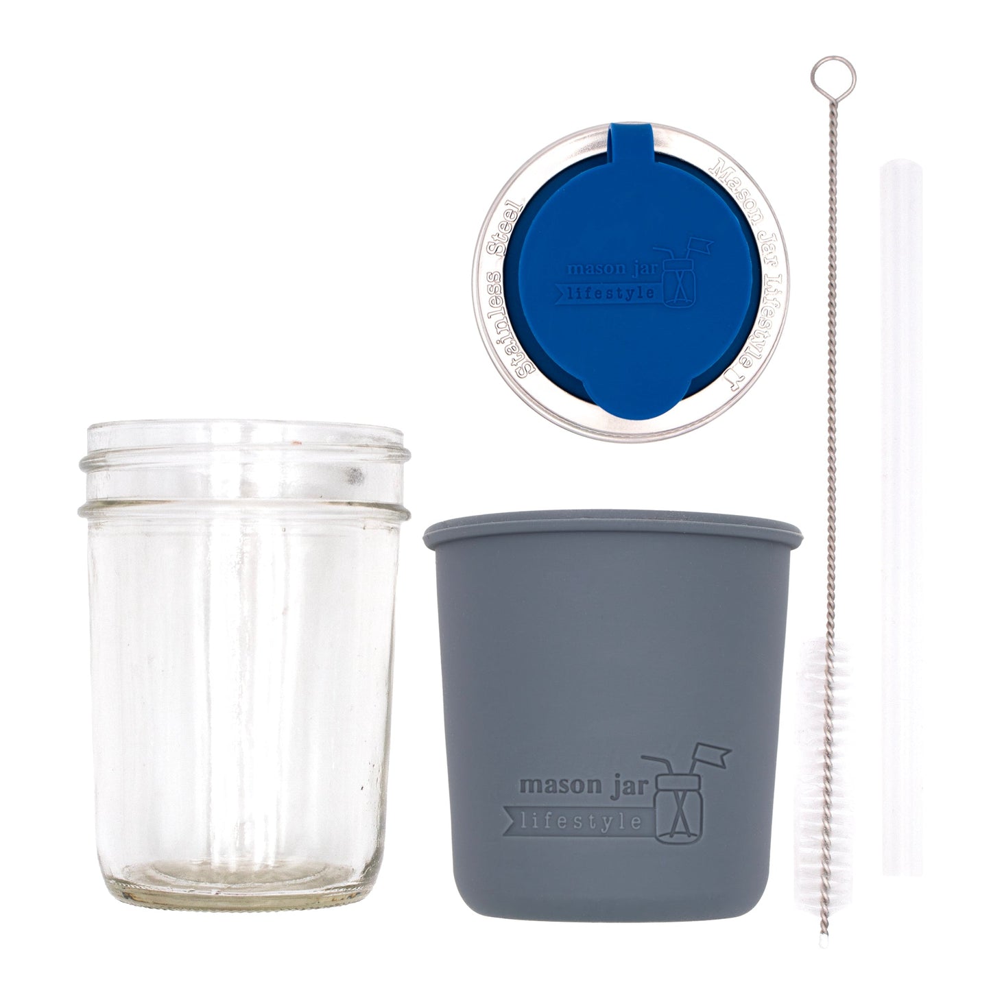 Mason Jar Sippy Cup with Silicone Sleeve