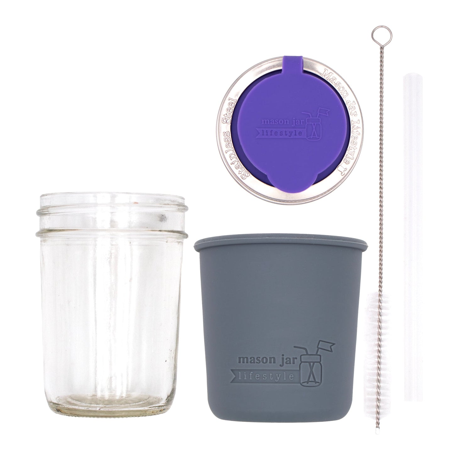 Mason Jar Sippy Cup with Silicone Sleeve