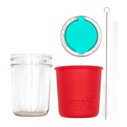 Mason Jar Sippy Cup with Silicone Sleeve