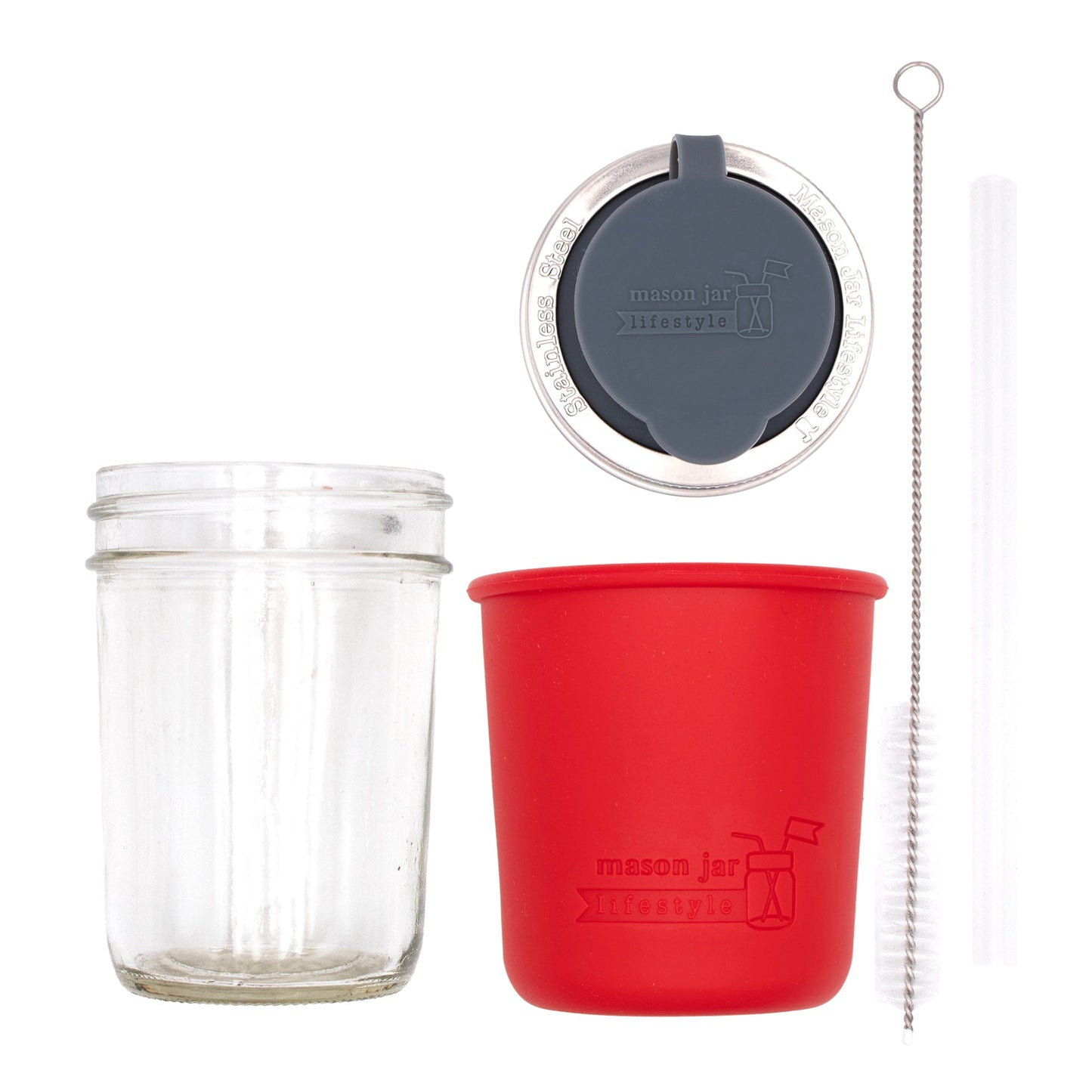 Mason Jar Sippy Cup with Silicone Sleeve