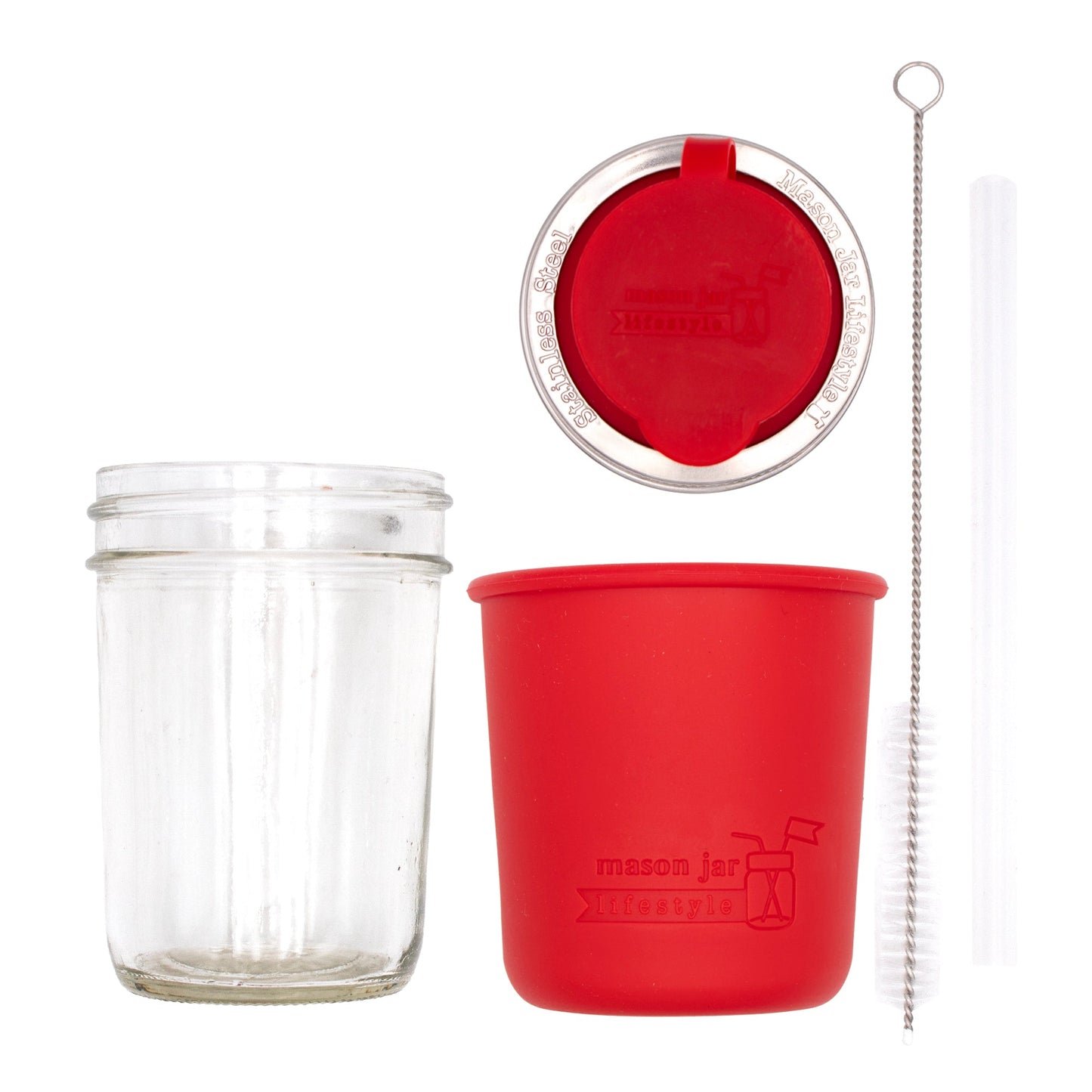 Mason Jar Sippy Cup with Silicone Sleeve