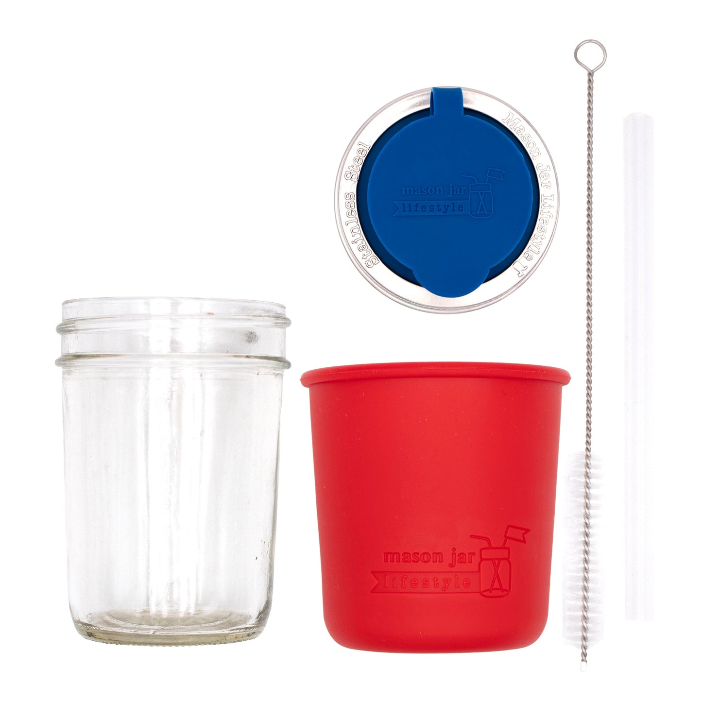 Mason Jar Sippy Cup with Silicone Sleeve