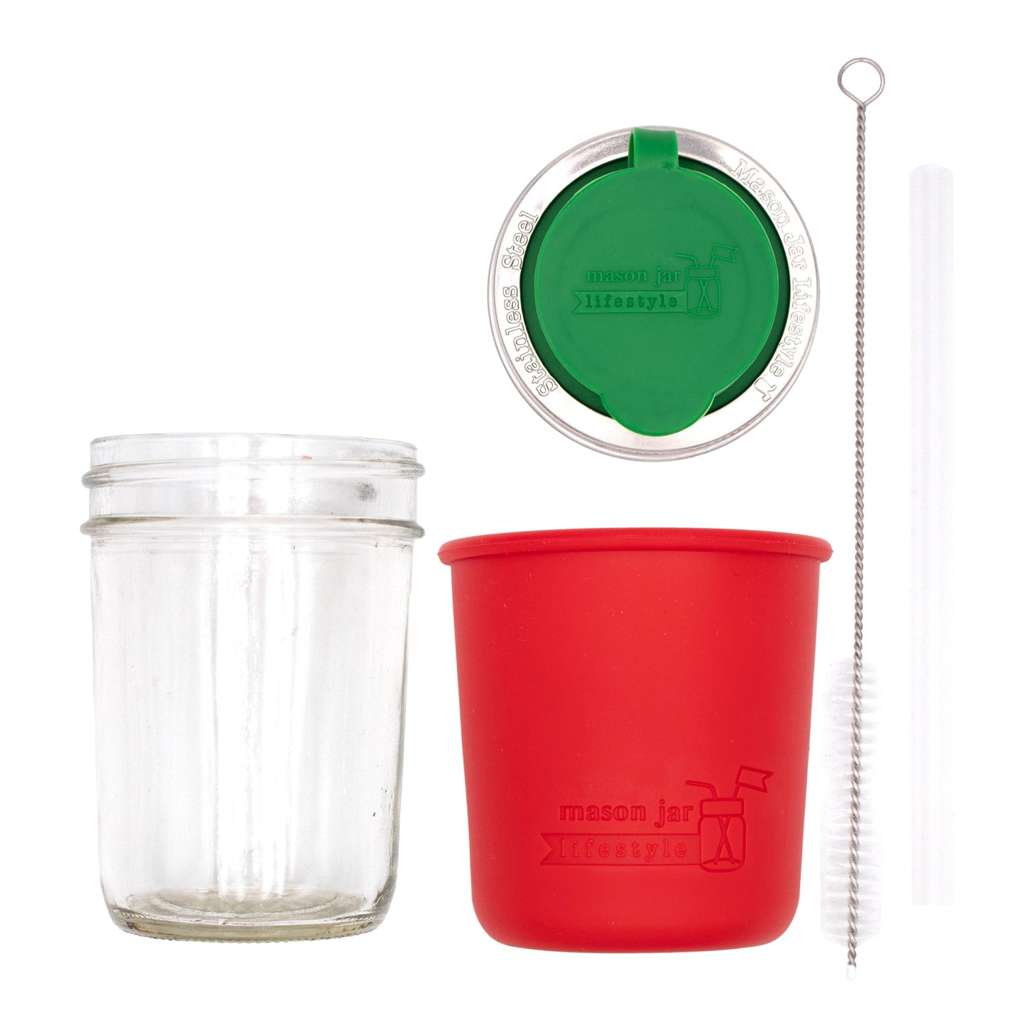 Mason Jar Sippy Cup with Silicone Sleeve