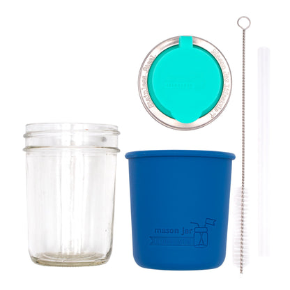 Mason Jar Sippy Cup with Silicone Sleeve