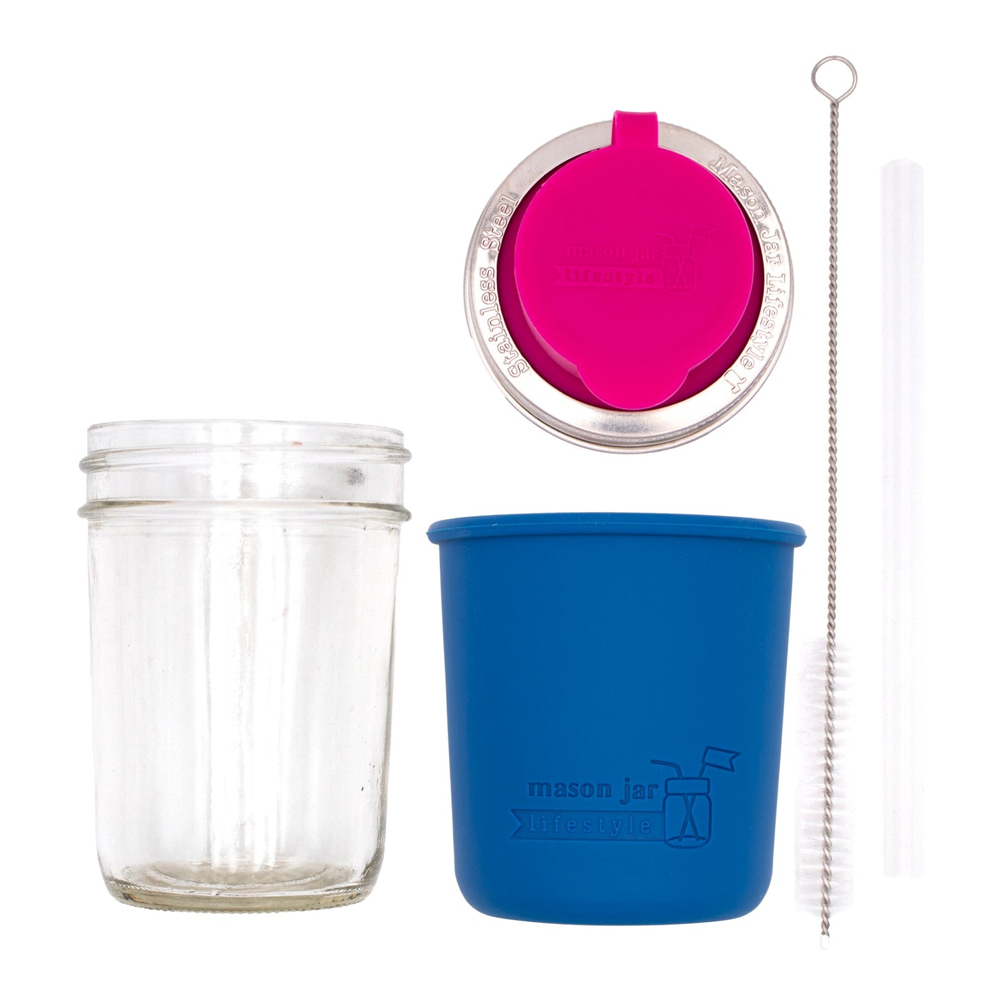 Mason Jar Sippy Cup with Silicone Sleeve