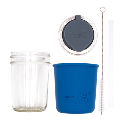 Mason Jar Sippy Cup with Silicone Sleeve