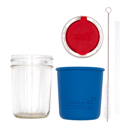 Mason Jar Sippy Cup with Silicone Sleeve